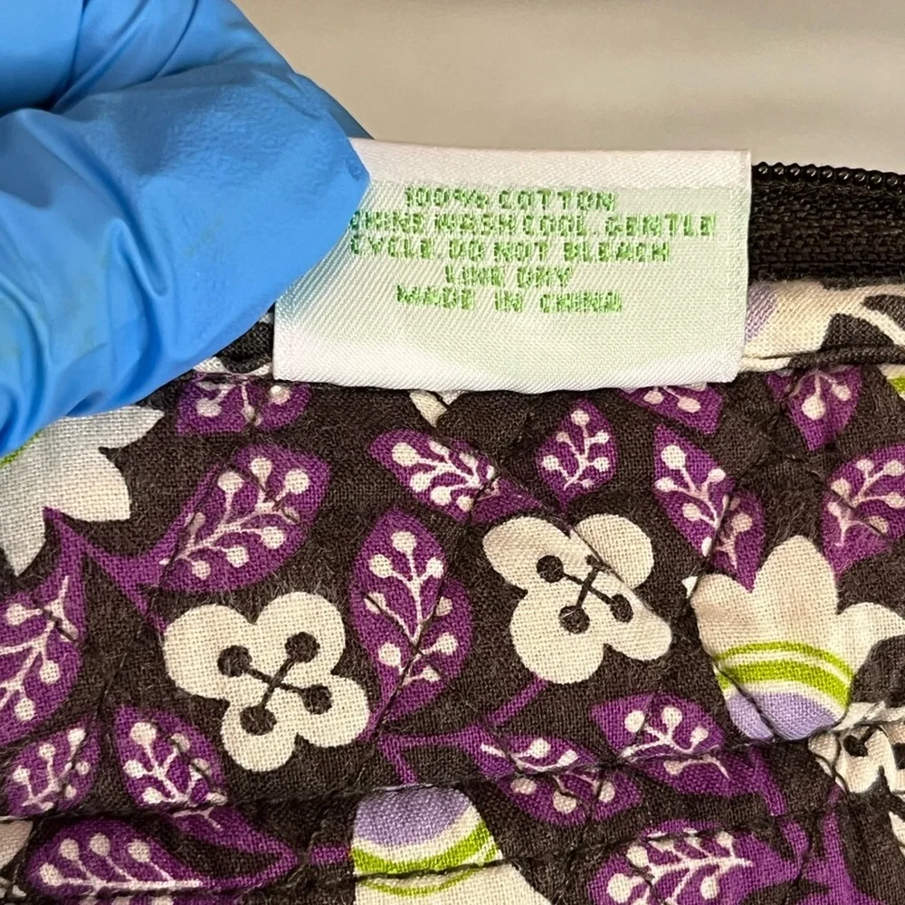 Vera Bradley Discontinued Plum Petal Floral Purple /Green /Black Backpack EUC - Picture 13 of 16